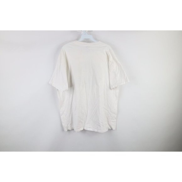 Vintage 90s Fossil Mens XL Spell Out Center Logo Short Sleeve T-Shirt White USA - Picture 7 of 10